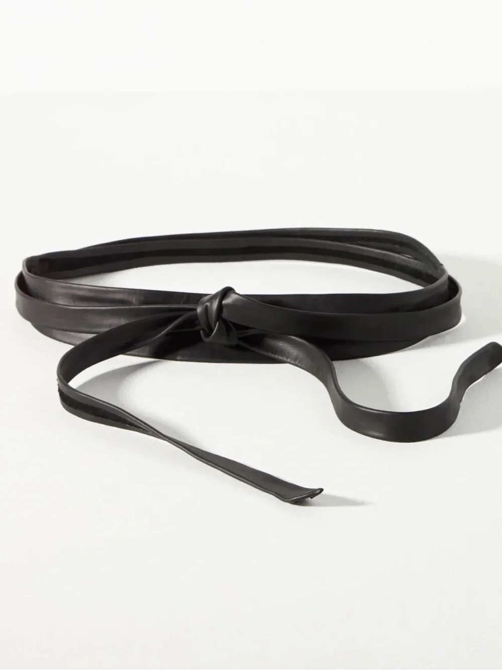 ADA | Midi Wrap Leather Belt - Black